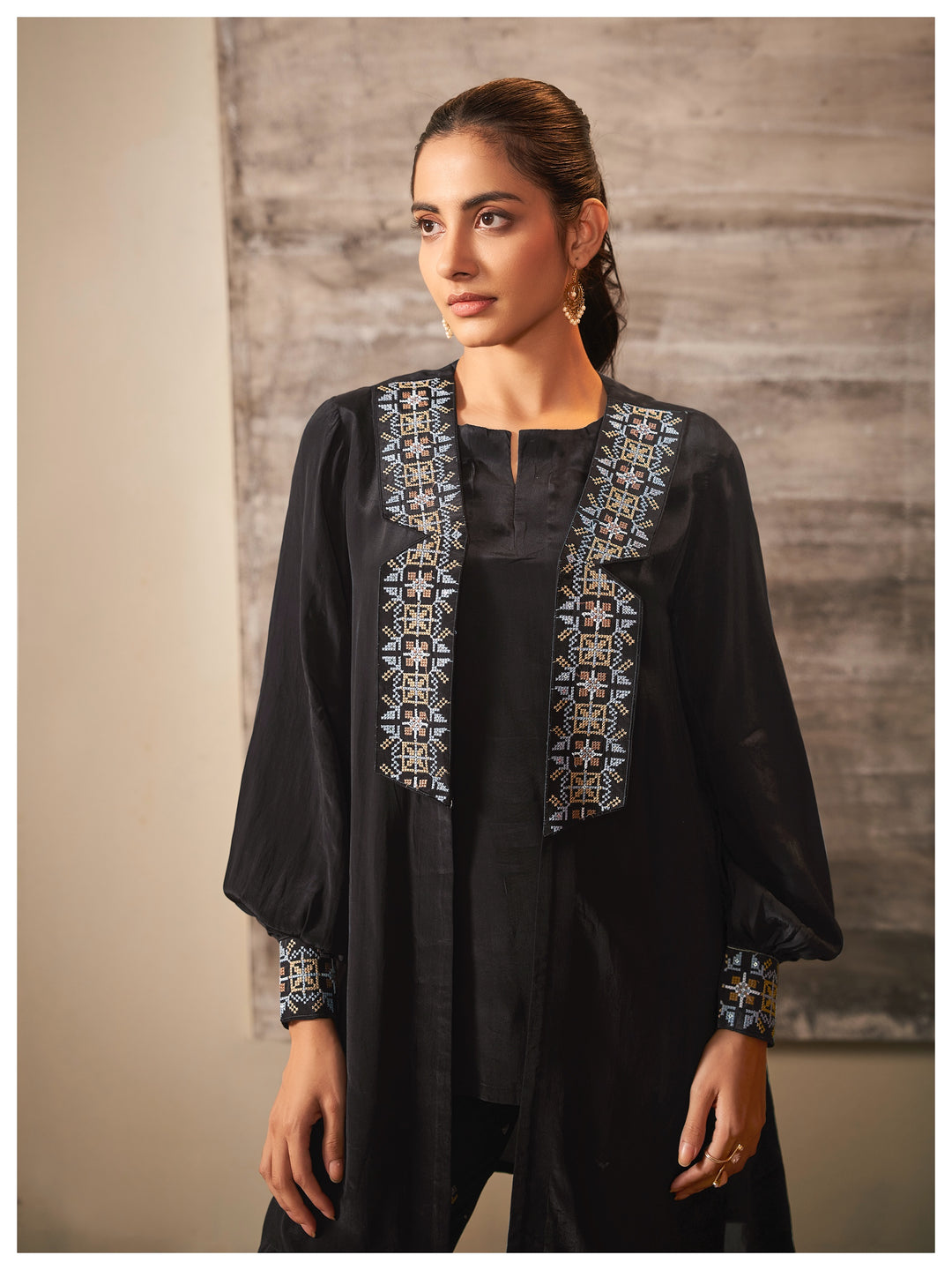 AROHI ONYX EMBROIDERED JACKET CO-ORD SET