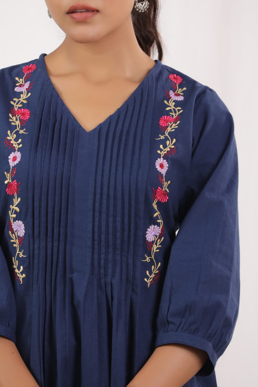 Diti Indigo Cotton Kurta Pant Set