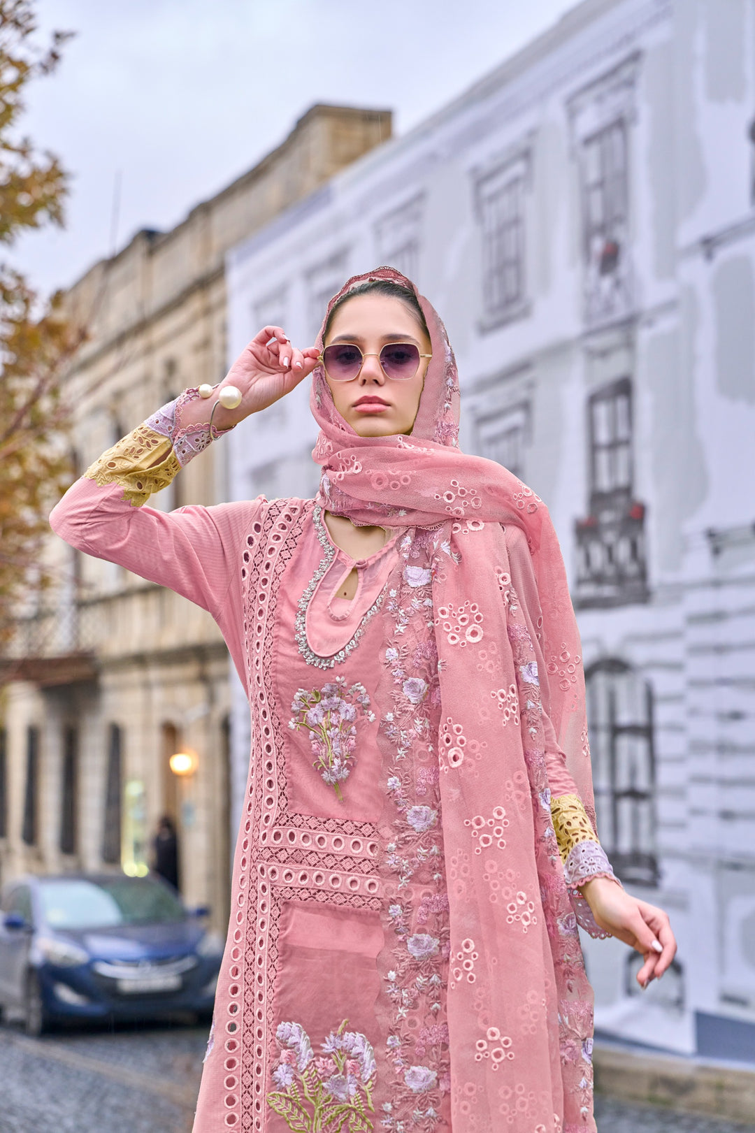 Ayat rose Premium Embroidery Lawn Suit Set