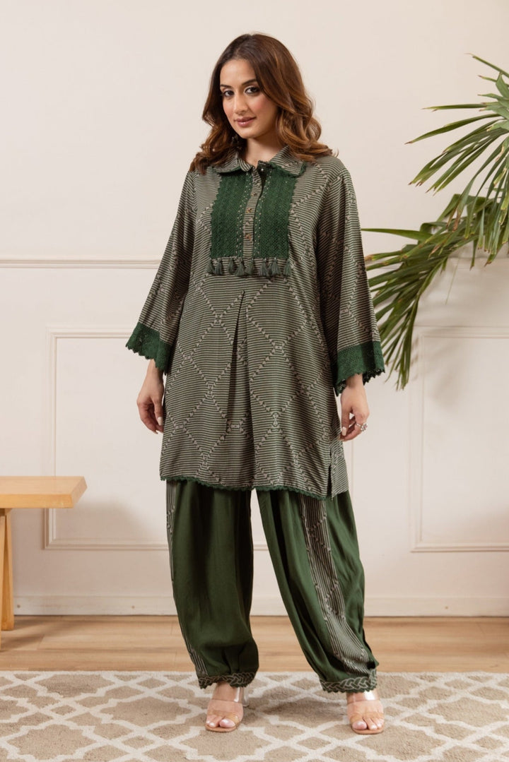 Stravi Pine printed co-ord set
