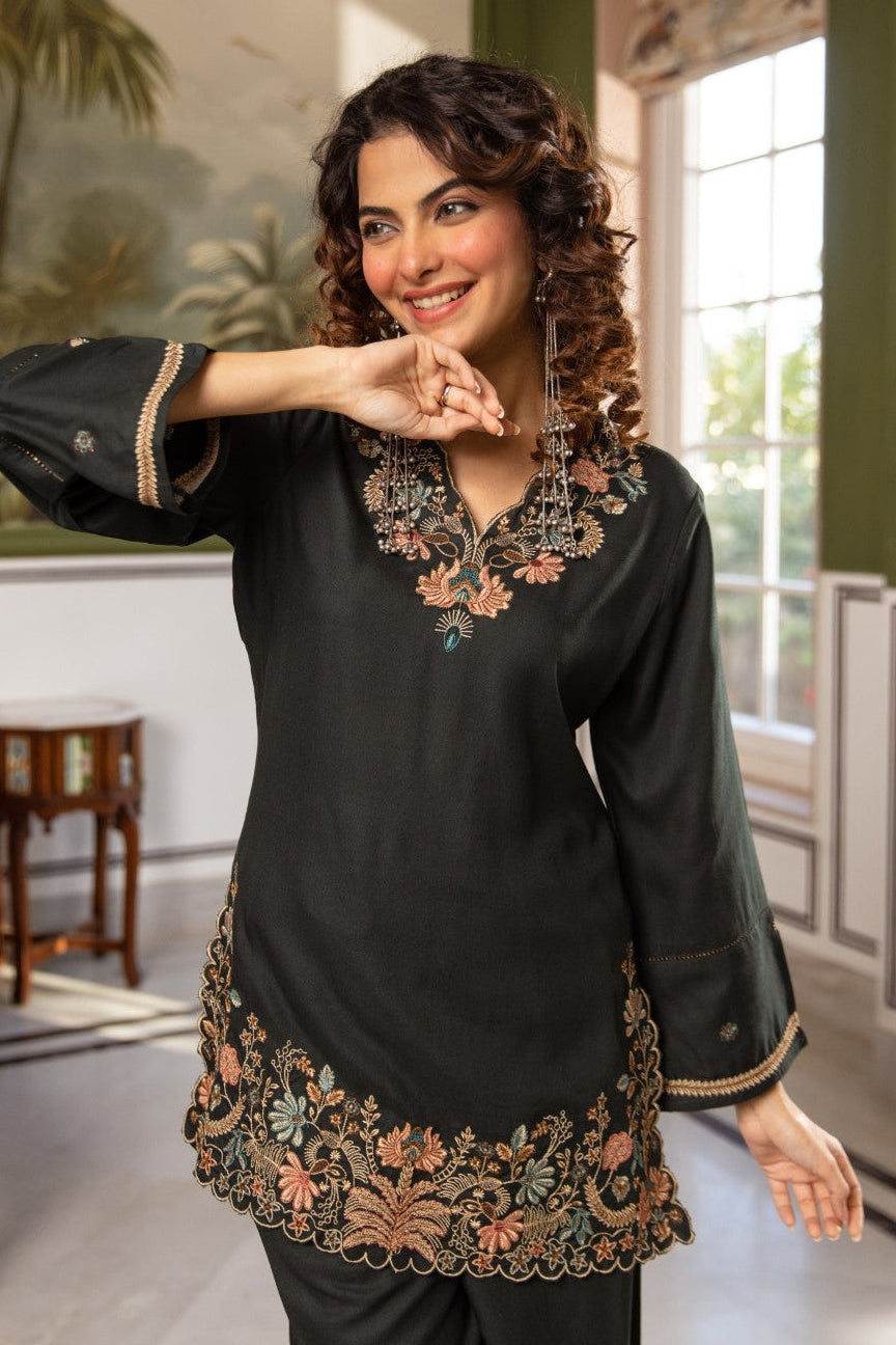 Karen Spruce Embroidery Cotton Co-ord Set