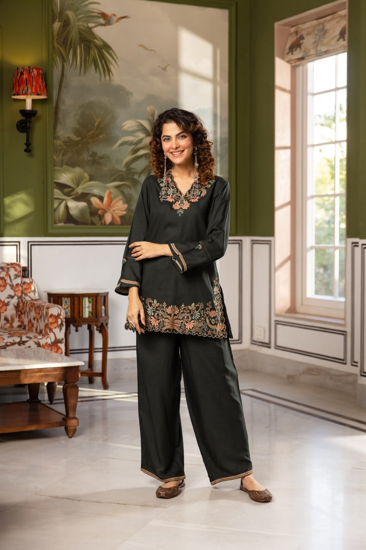 Karen Spruce Embroidery Cotton Co-ord Set