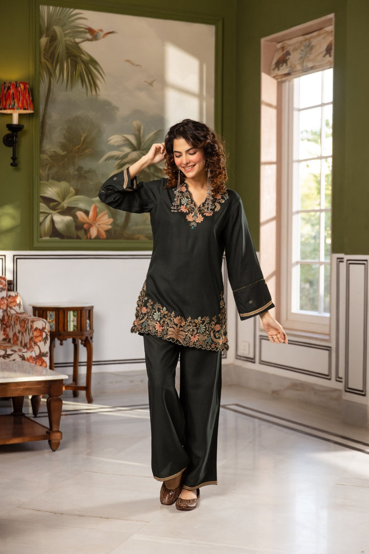 Karen Spruce Embroidery Cotton Co-ord Set