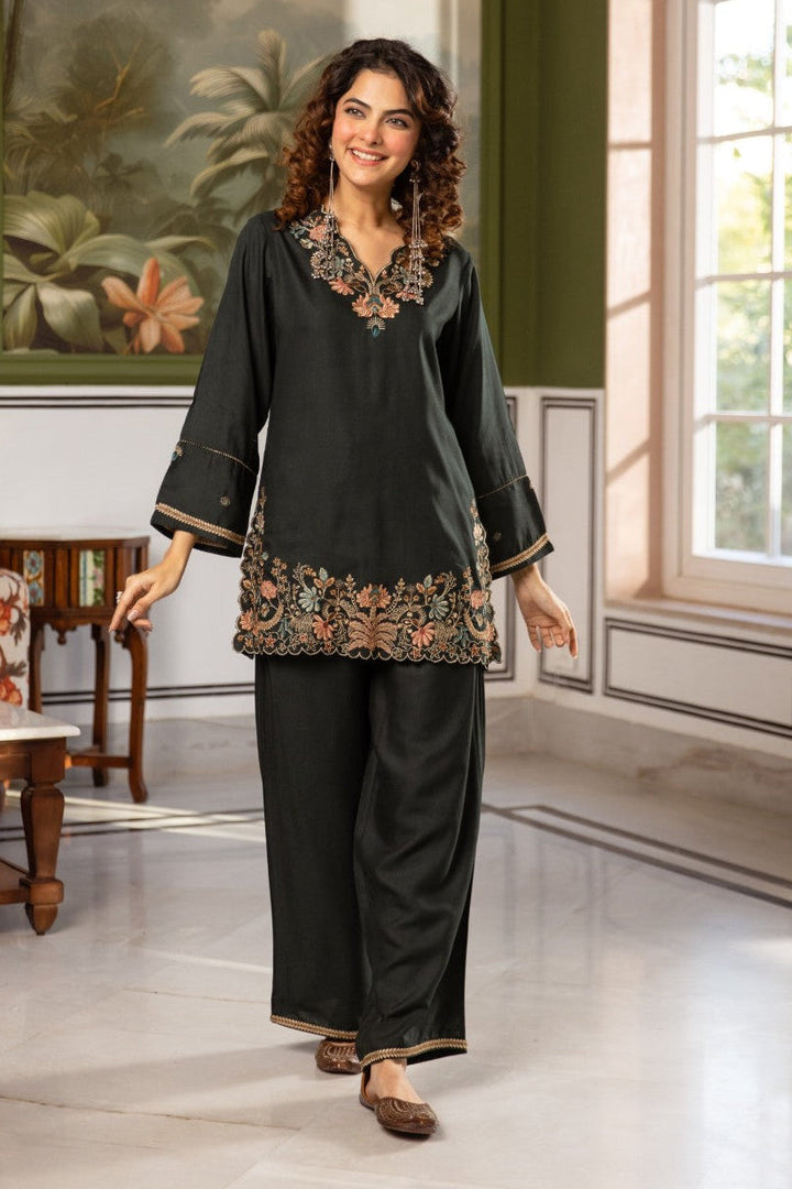 Karen Spruce Embroidery Cotton Co-ord Set