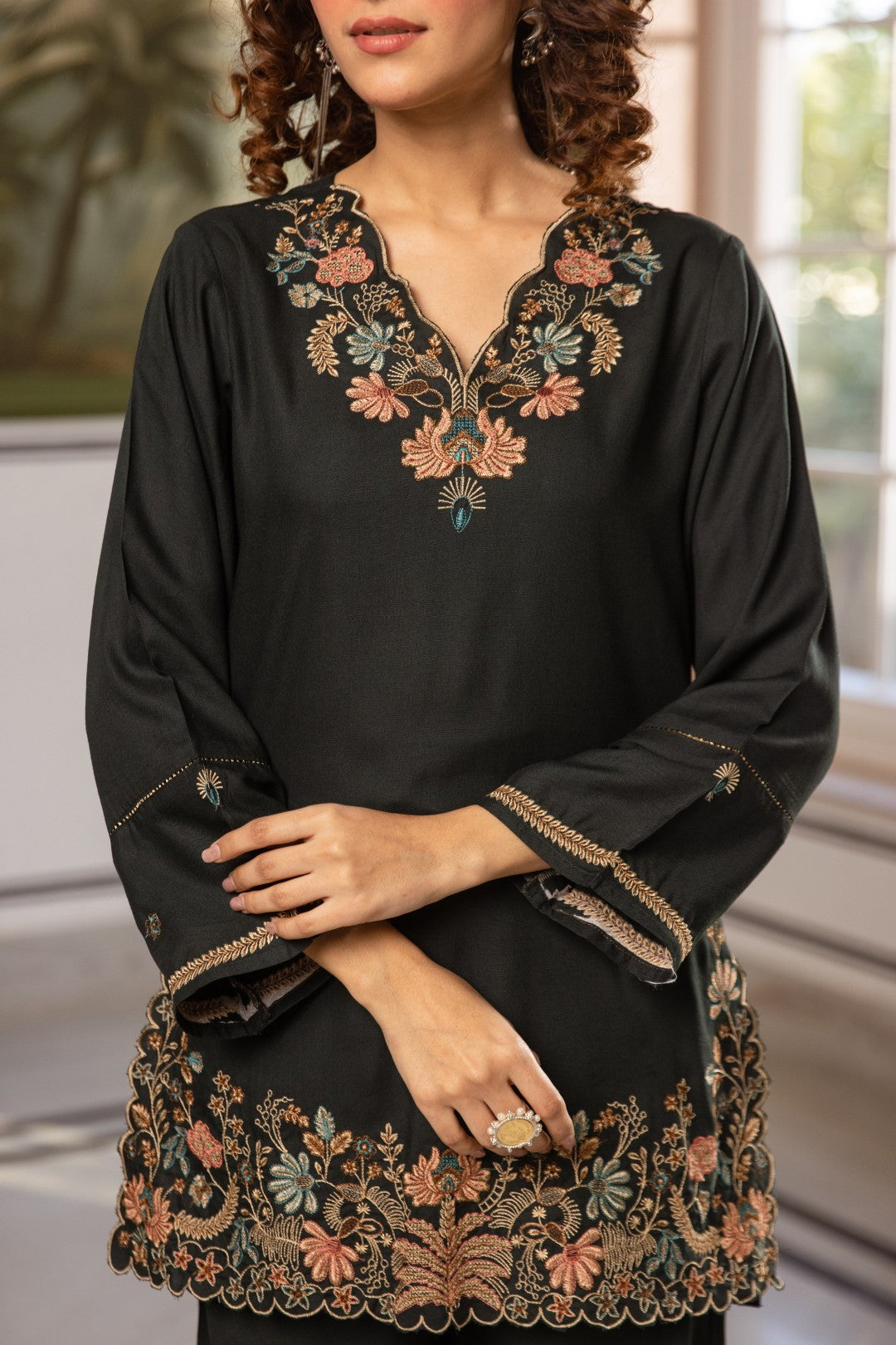 Karen Spruce Embroidery Cotton Co-ord Set