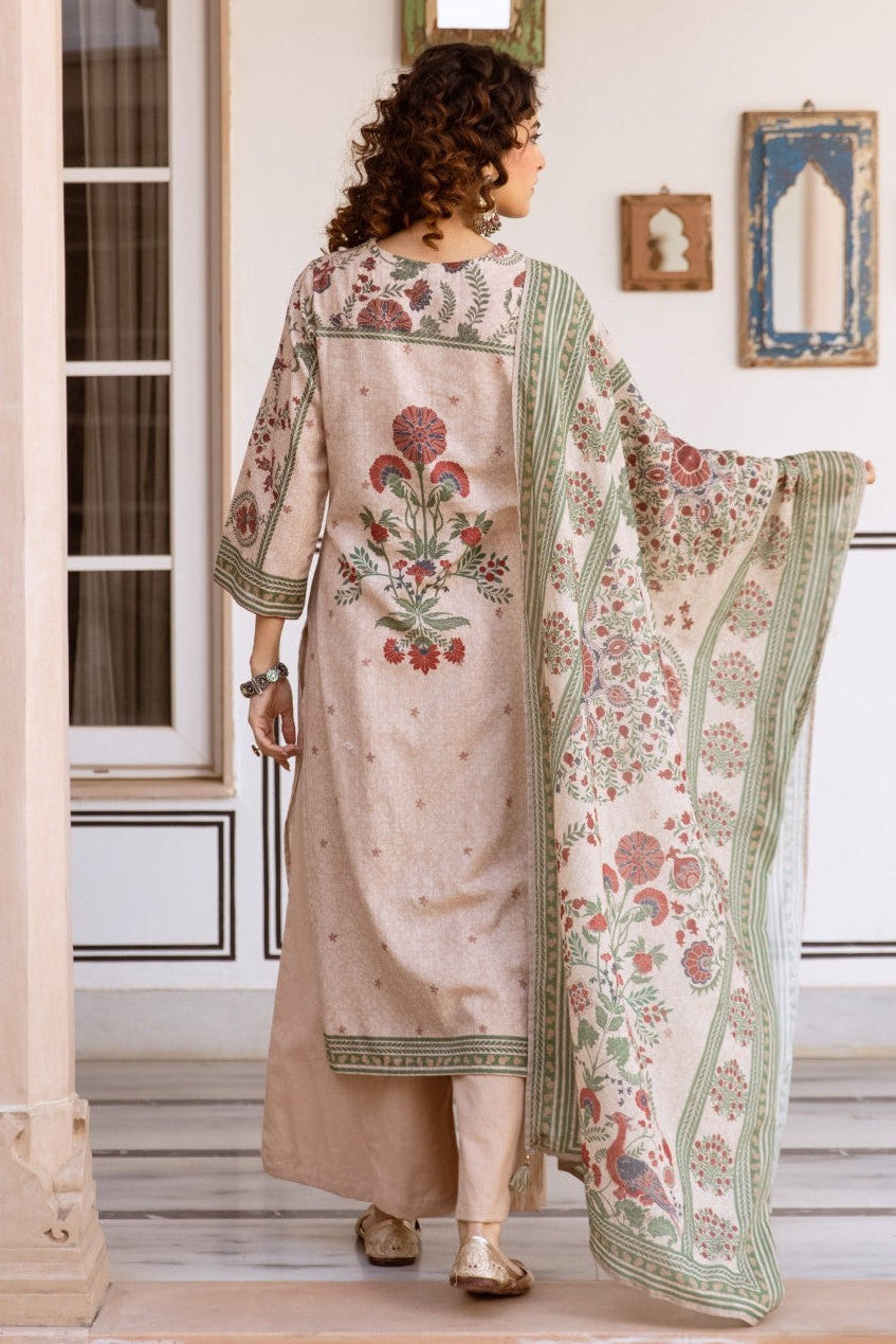 Karen oak cotton printed suit set