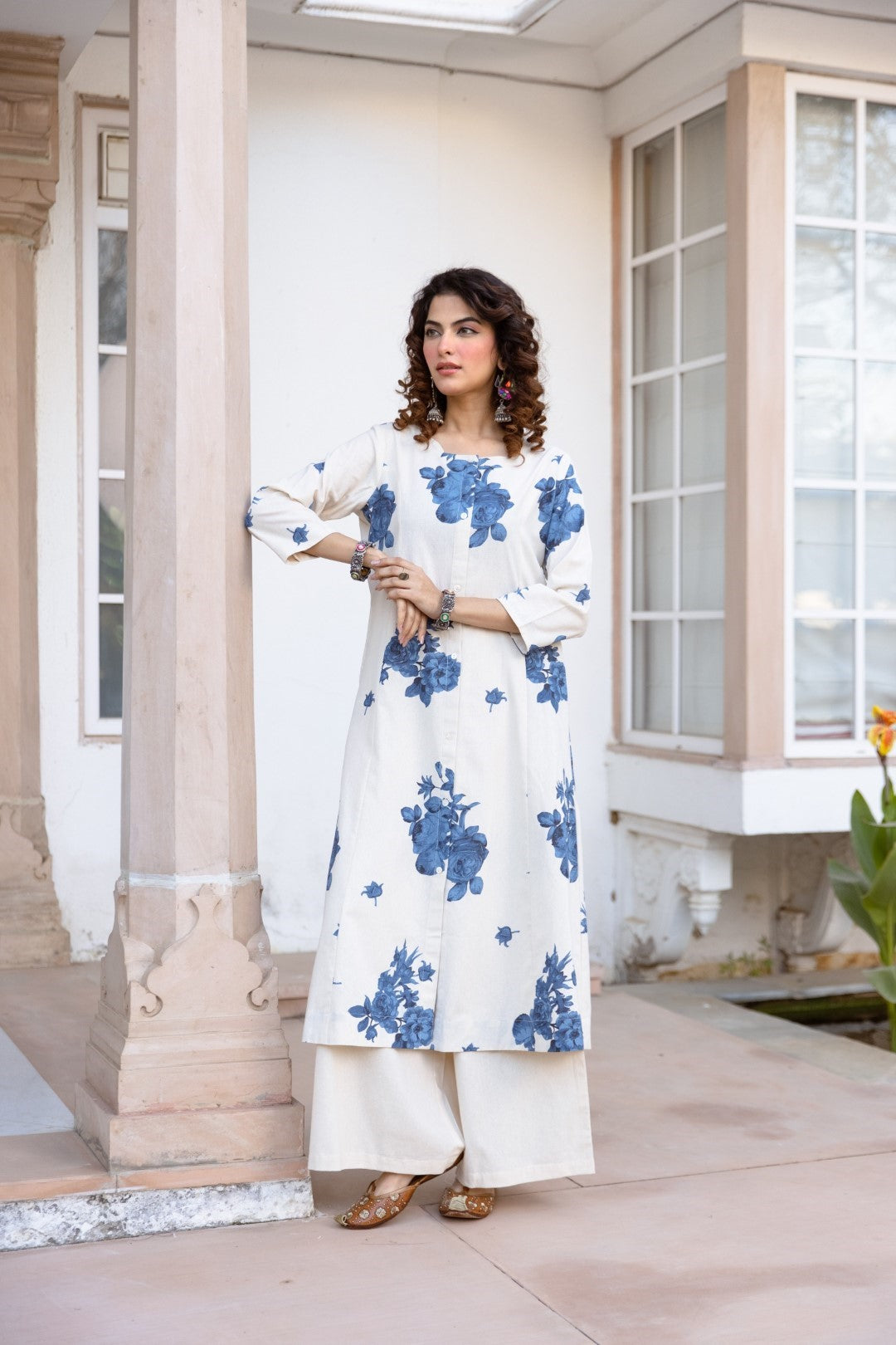 Karen Hibis Cotton Kurta Pant set