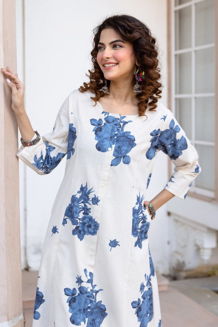 Karen Hibis Cotton Kurta Pant set