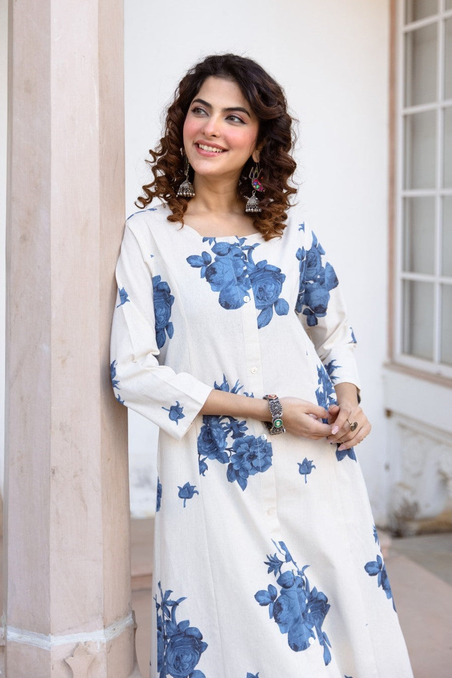 Karen Hibis Cotton Kurta Pant set