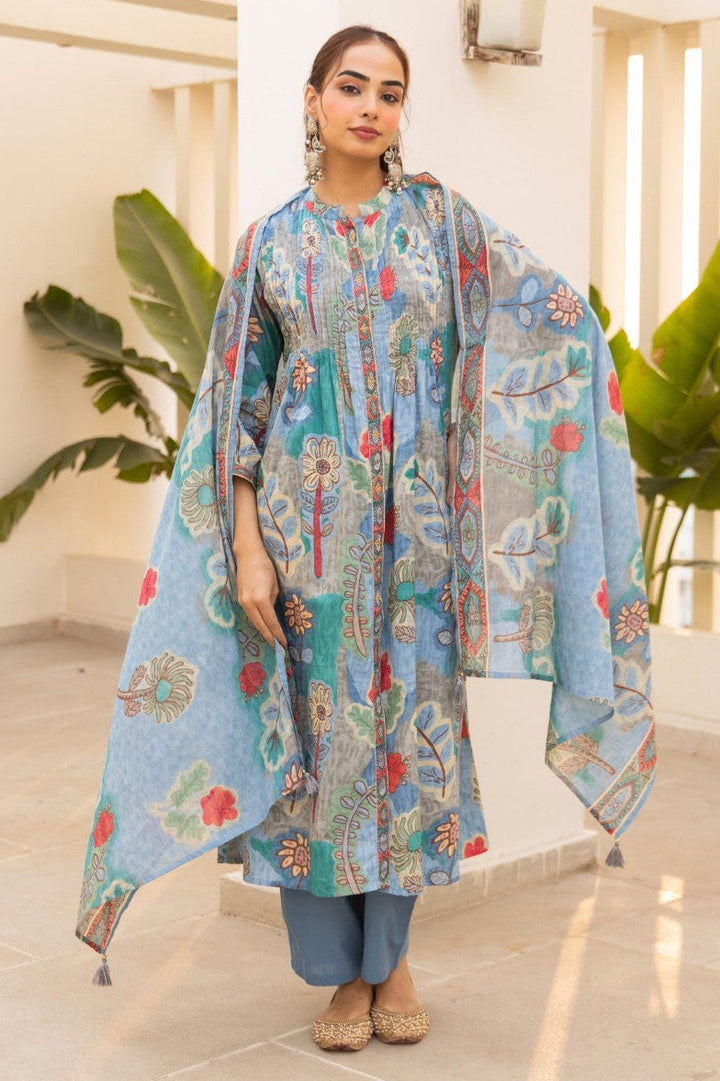 Karen Flax Cotton Suit Set