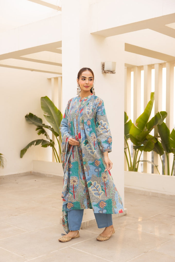 Karen Flax Cotton Suit Set