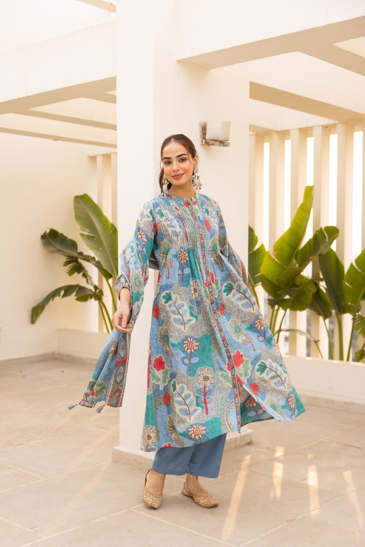 Karen Flax Cotton Suit Set