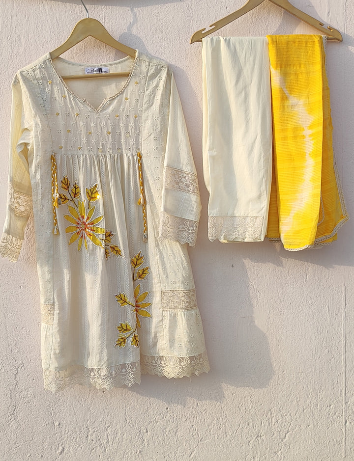 ISHANI SUNFLOWER COTTON SUIT SET