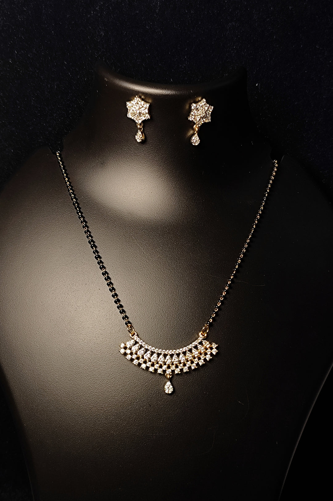 Shama diamond Mangalsutra with earings set
