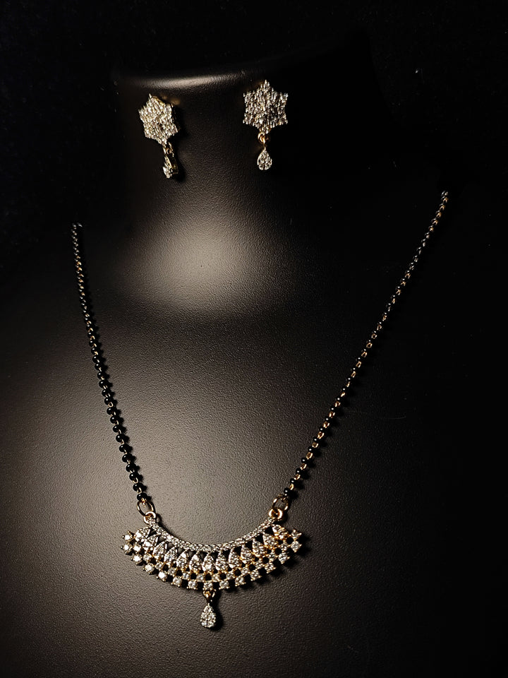 Shama diamond Mangalsutra with earings set