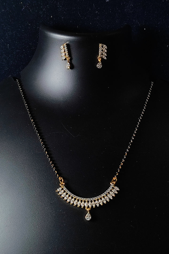 Shama diamond Mangalsutra with earings set