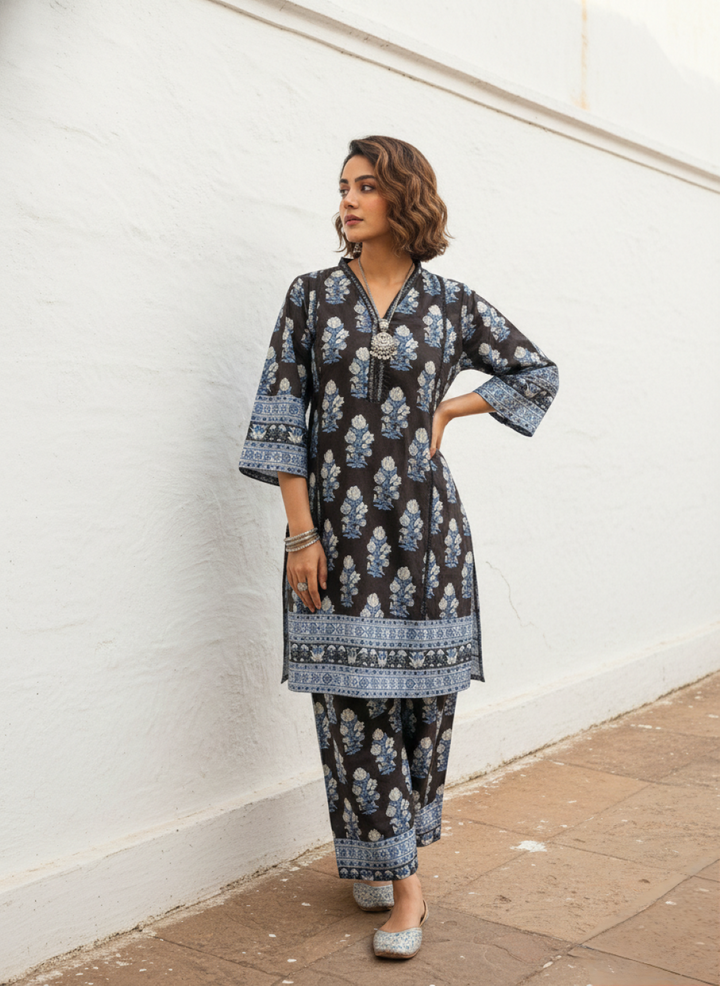 Swades sable cotton co-ord set