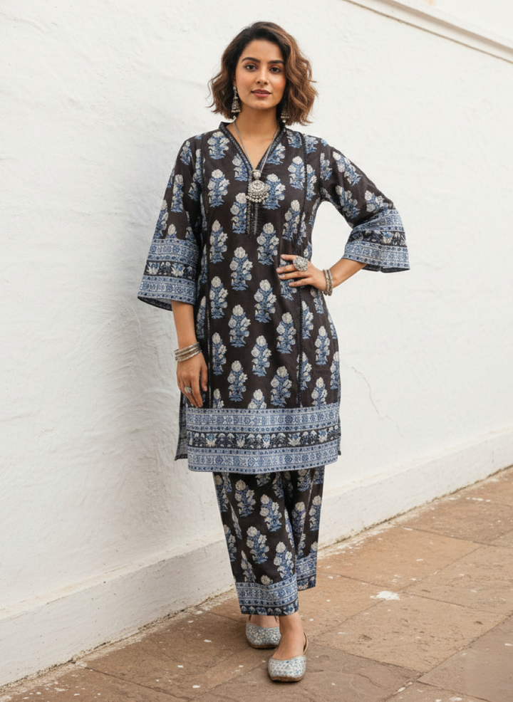 Swades sable cotton co-ord set