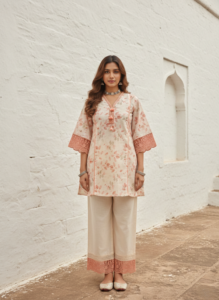 Swades blossom cotton co-ord set