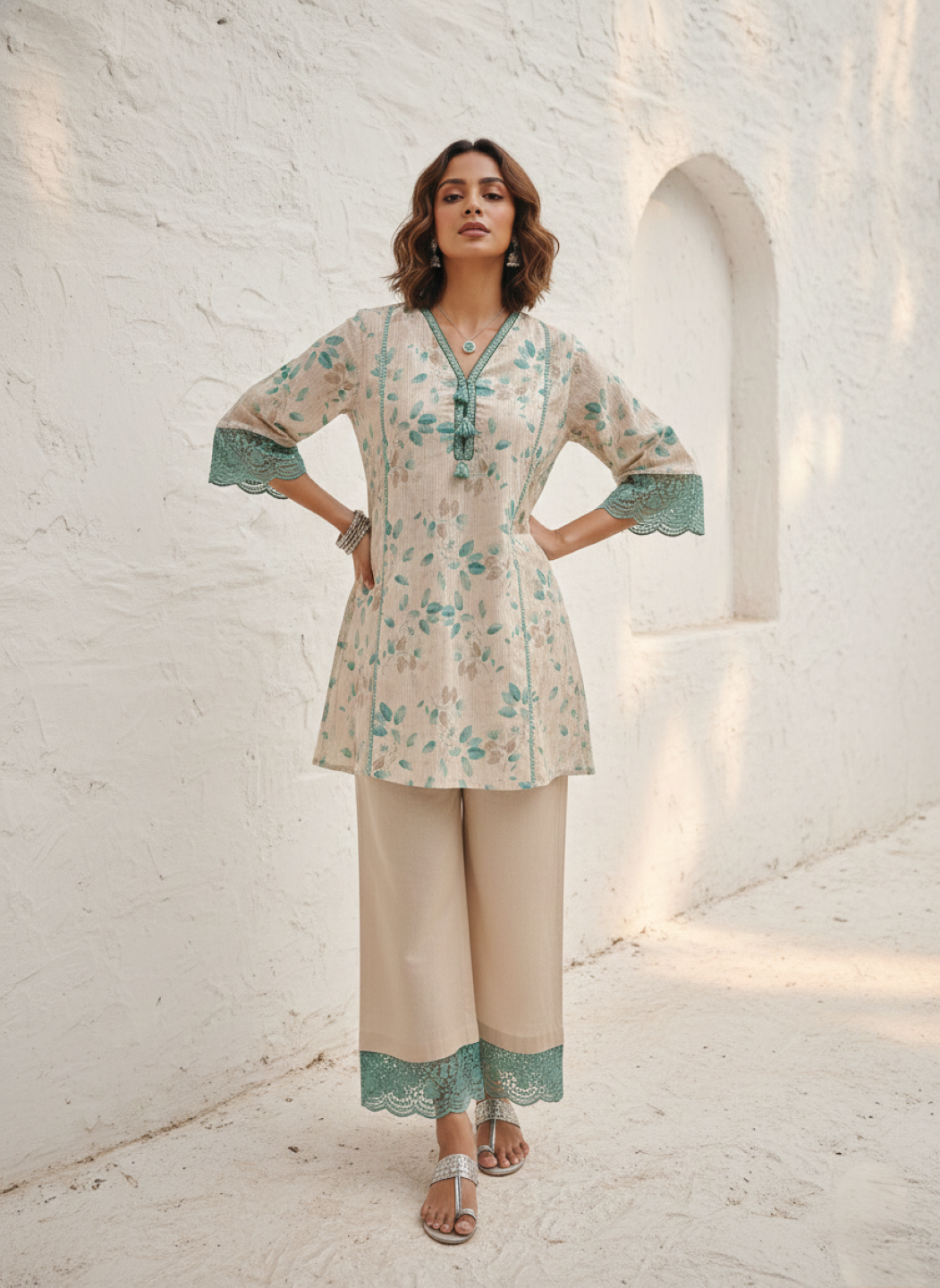 Swades sea cotton co-ord set