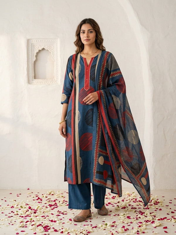 Swades trypan cotton suit set