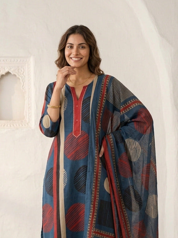 Swades trypan cotton suit set