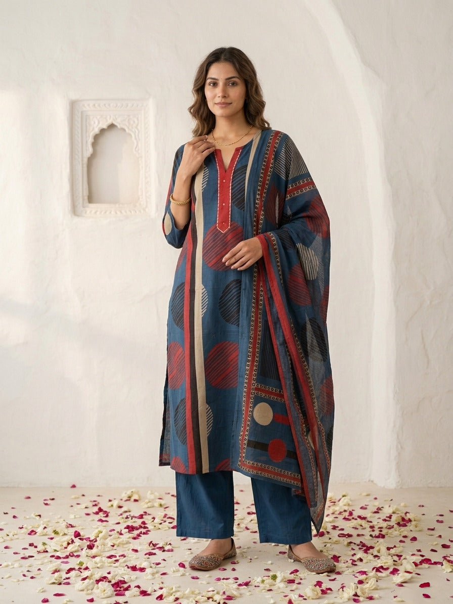 Swades trypan cotton suit set