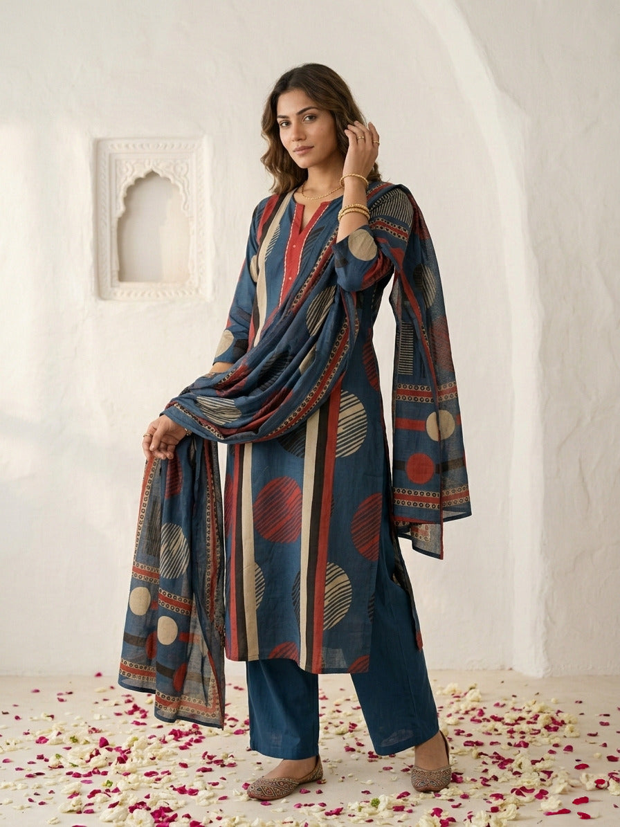 Swades trypan cotton suit set
