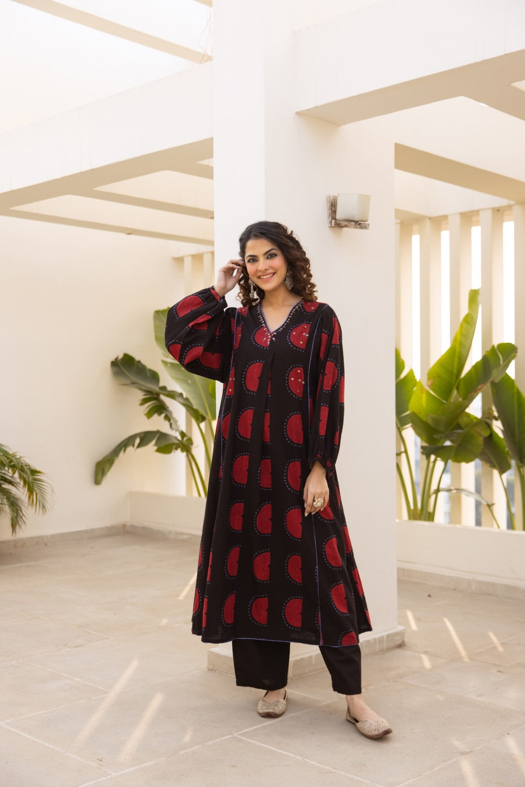 Karen Jade Cotton Kurta Pant Set