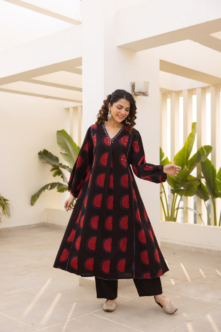 Karen Jade Cotton Kurta Pant Set