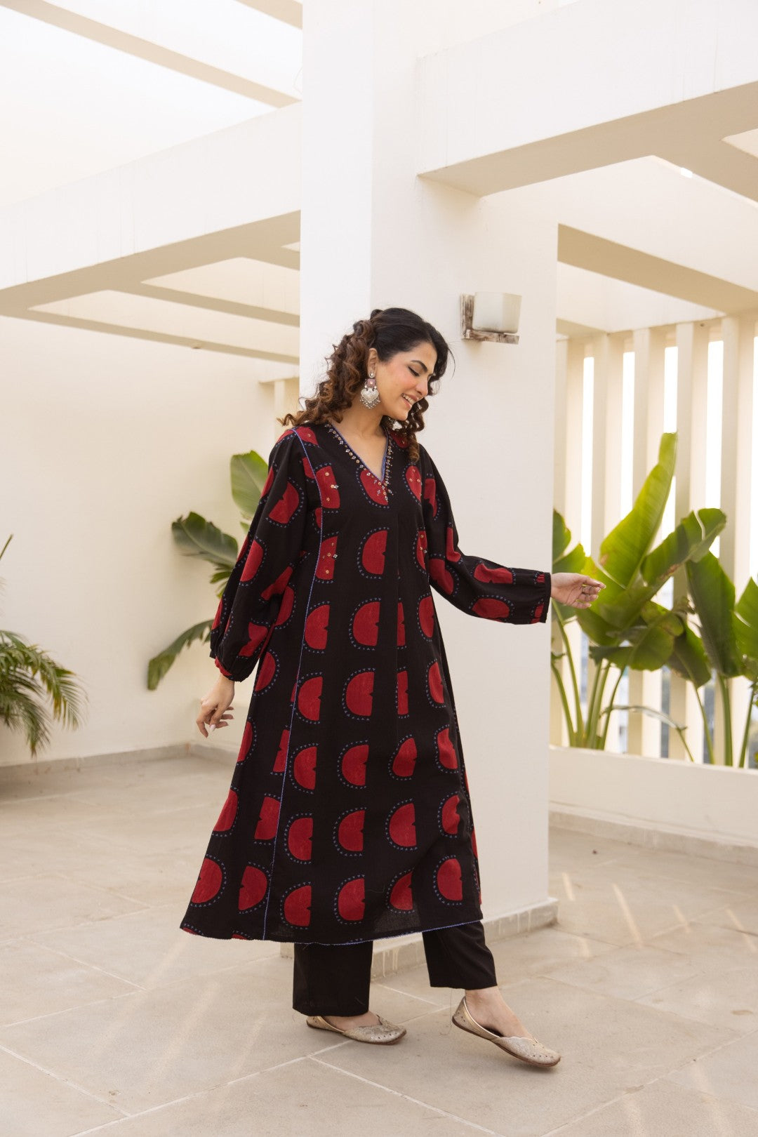 Karen Jade Cotton Kurta Pant Set