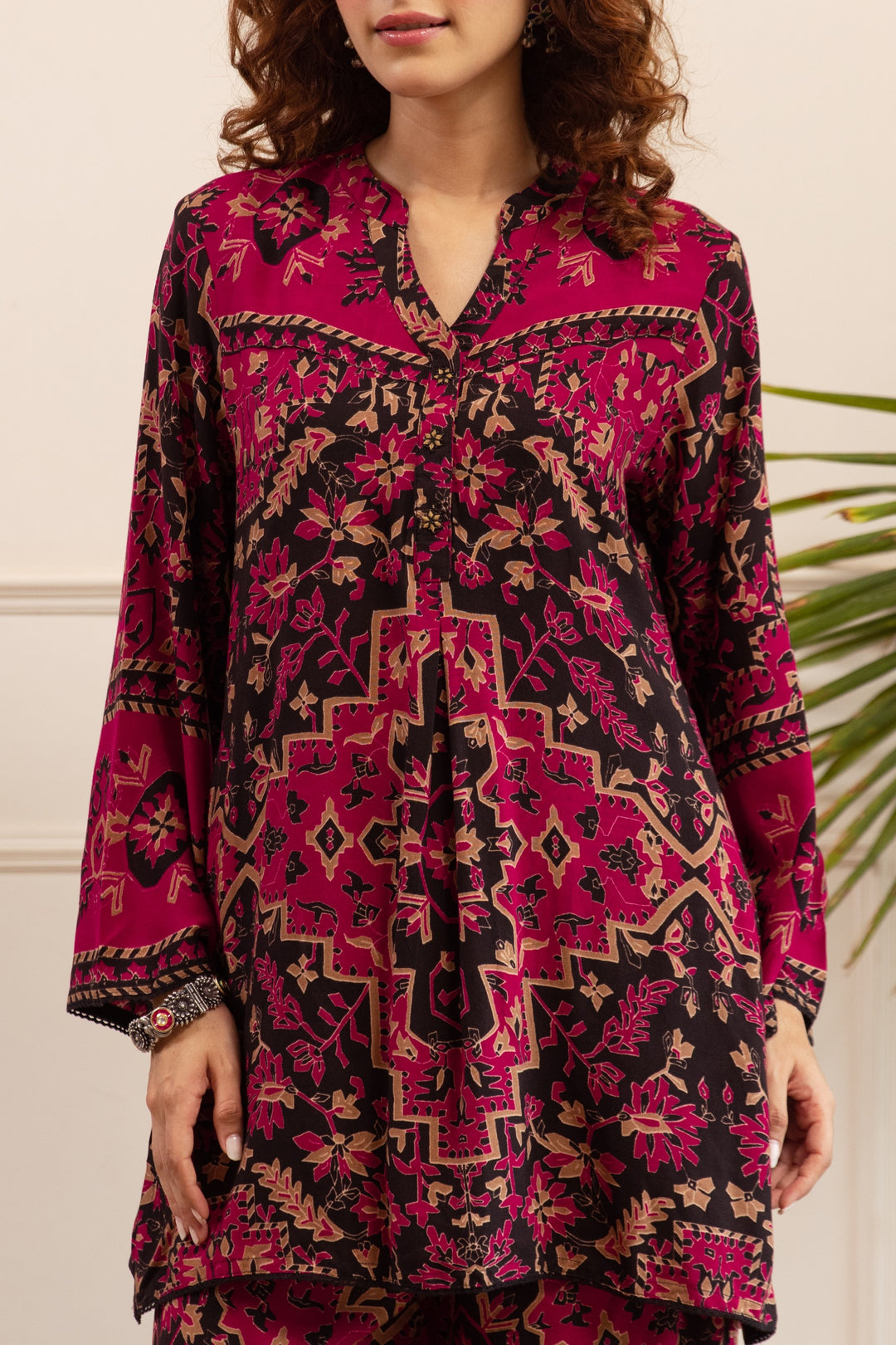 Kabool Sangria Printed Co-ord Set