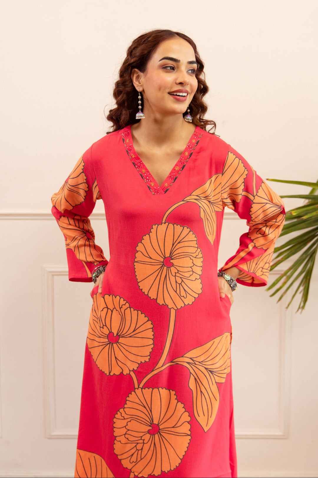 Kabool tomatoes printed kurta pant set