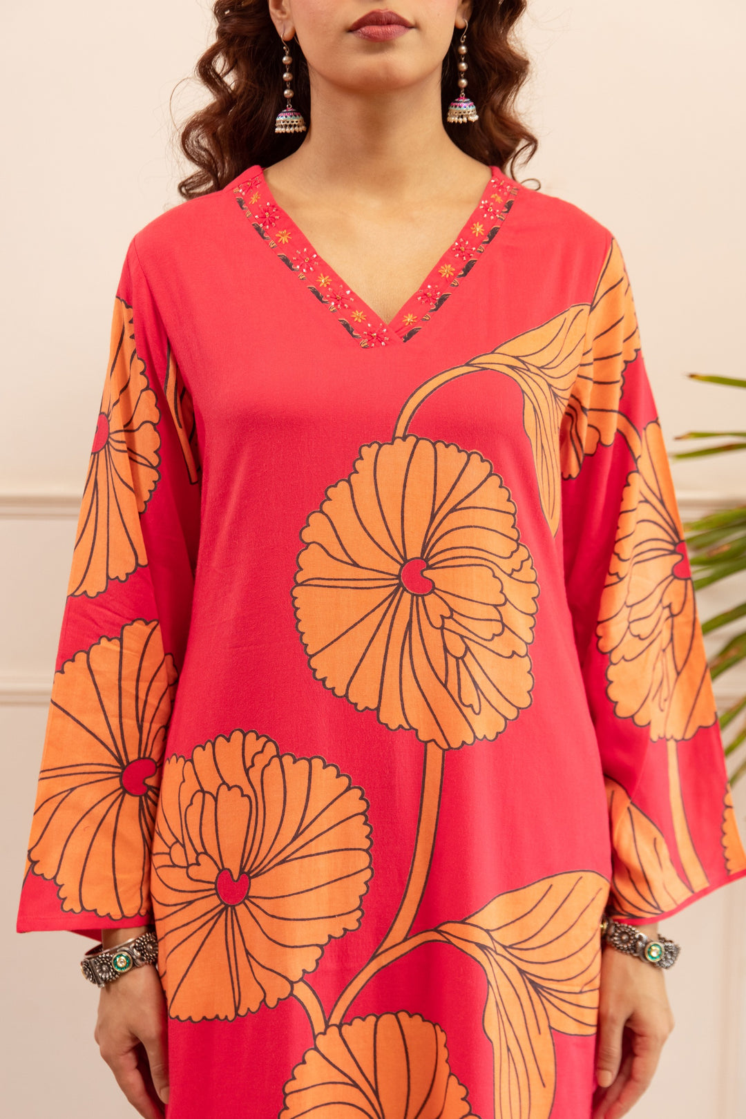 Kabool tomatoes printed kurta pant set