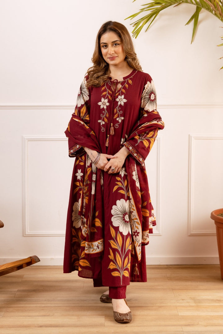 Karen Mulberry Cotton Suit Set