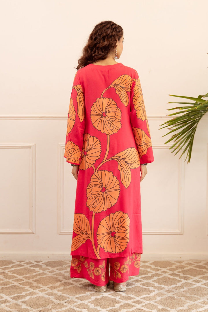 Kabool tomatoes printed kurta pant set