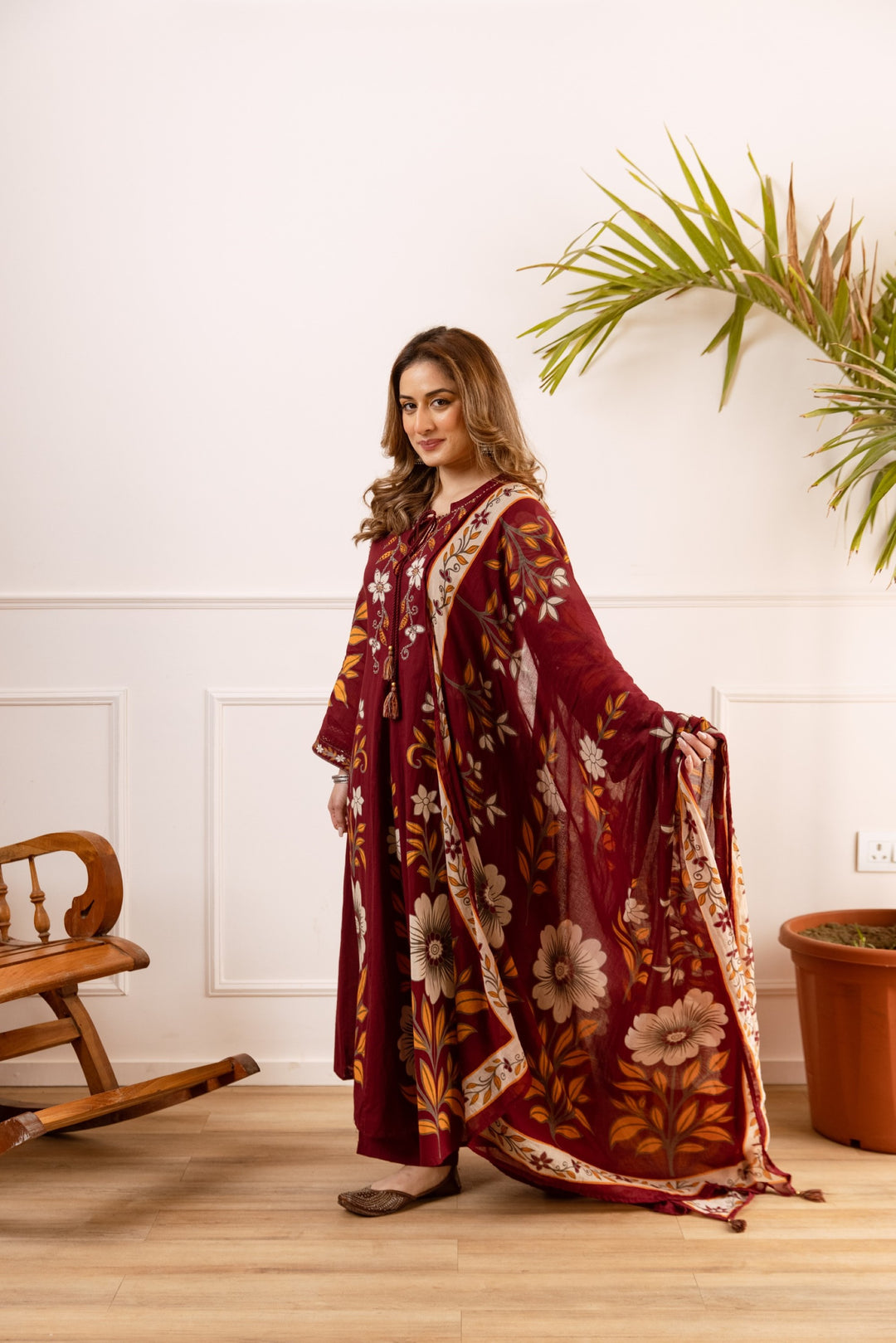 Karen Mulberry Cotton Suit Set