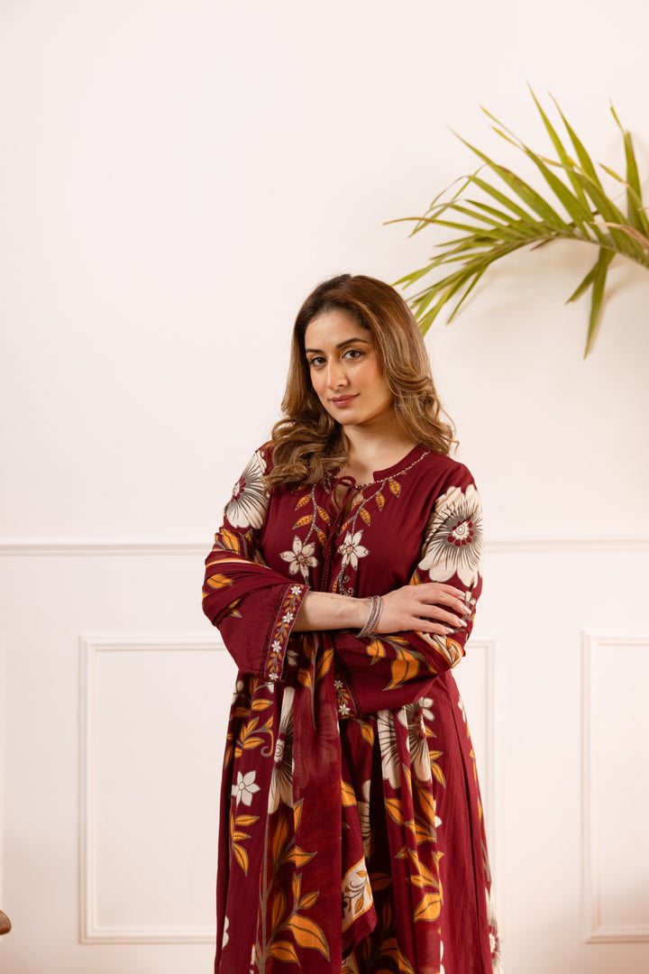 Karen Mulberry Cotton Suit Set