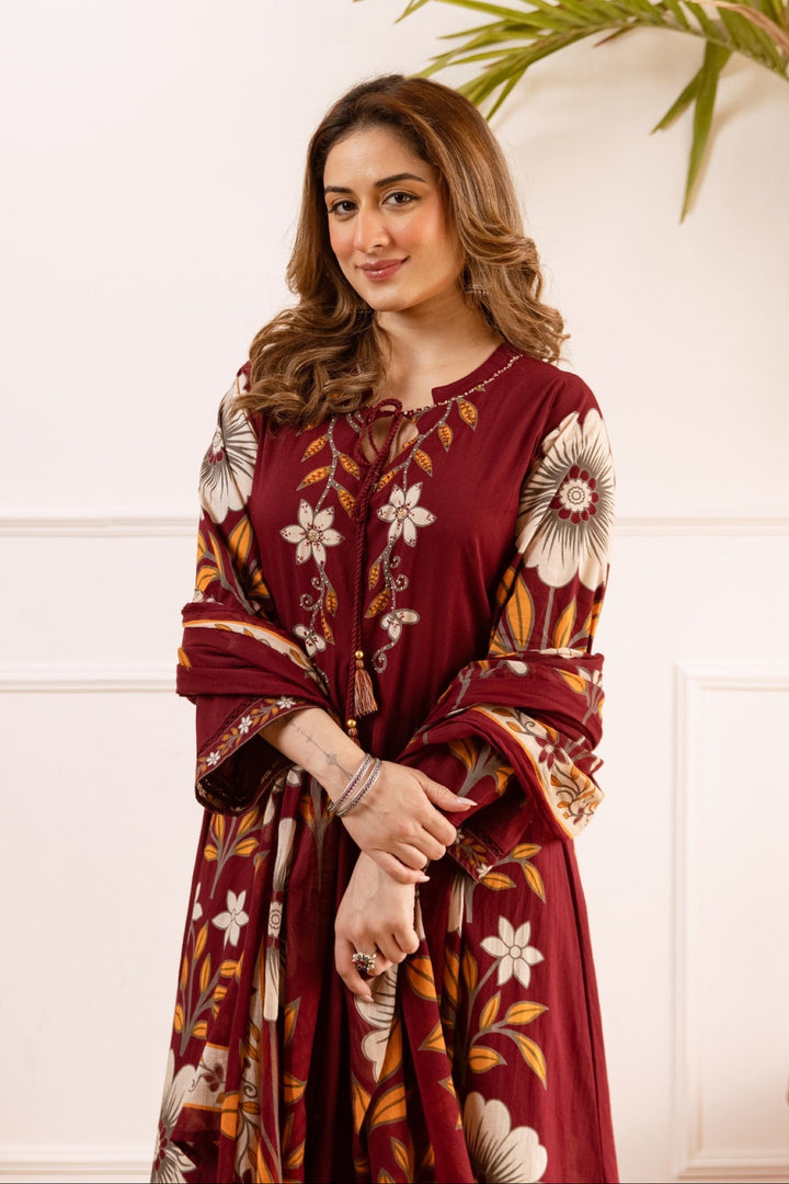 Karen Mulberry Cotton Suit Set