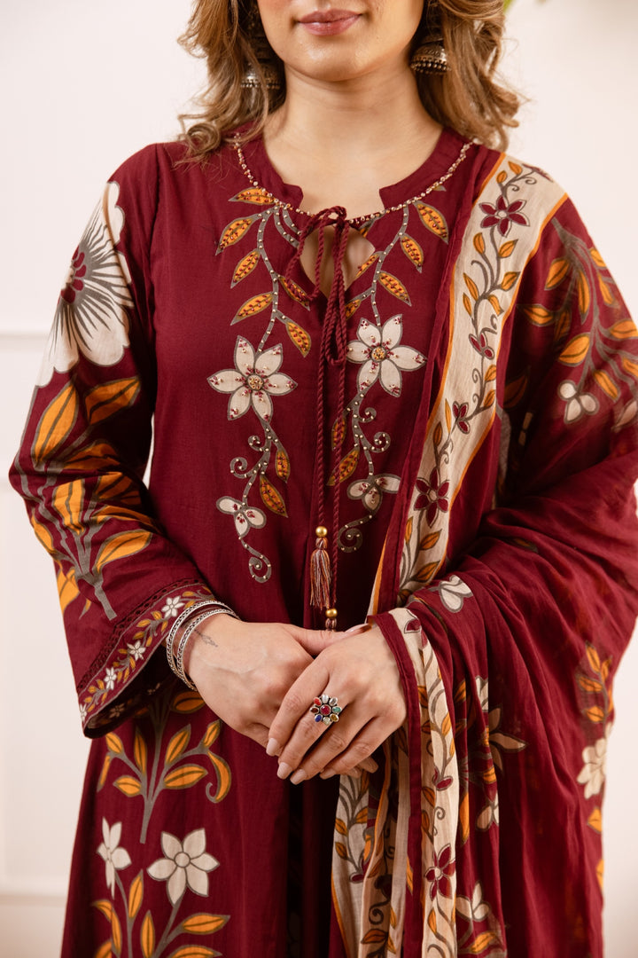 Karen Mulberry Cotton Suit Set