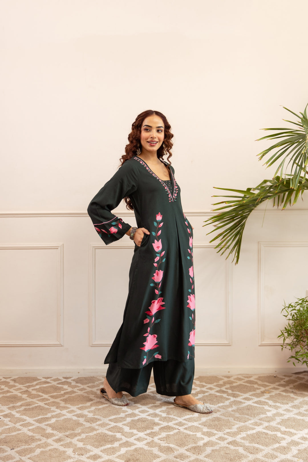 Sonpal Emerald printed kurta pant set