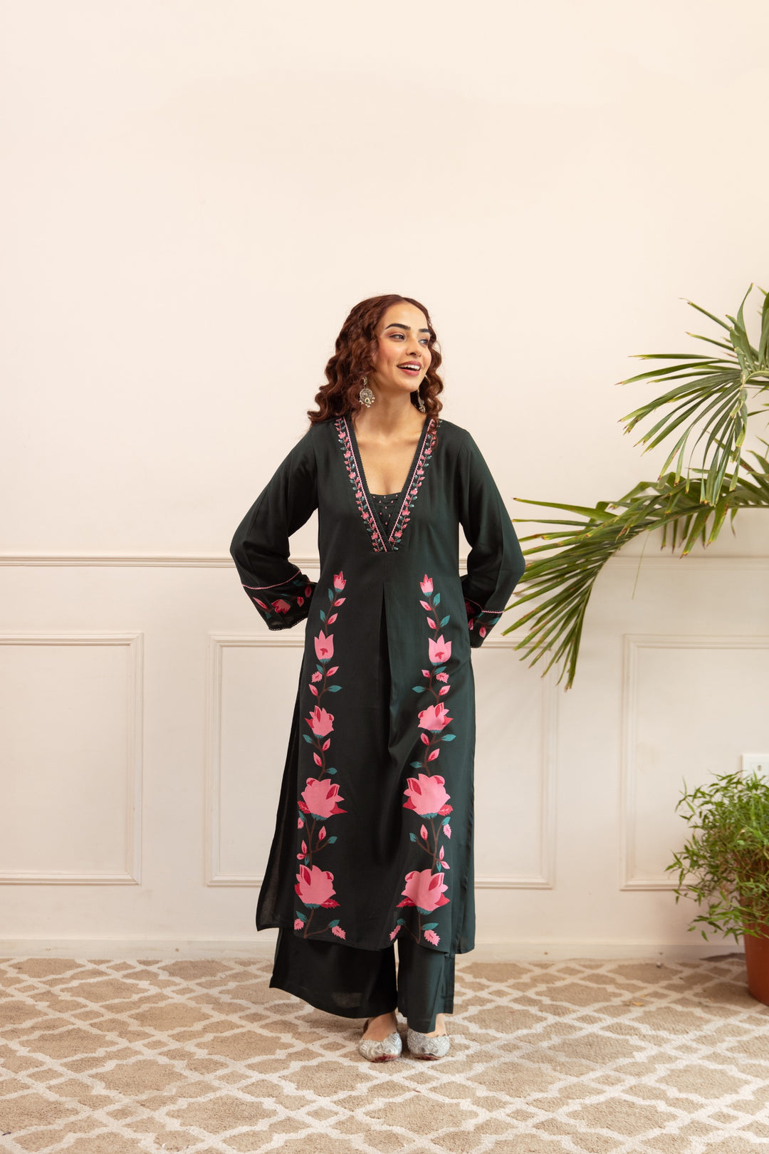 Sonpal Emerald printed kurta pant set