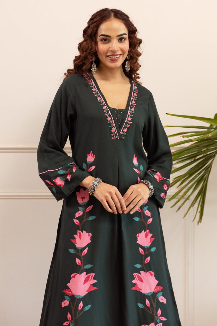 Sonpal Emerald printed kurta pant set