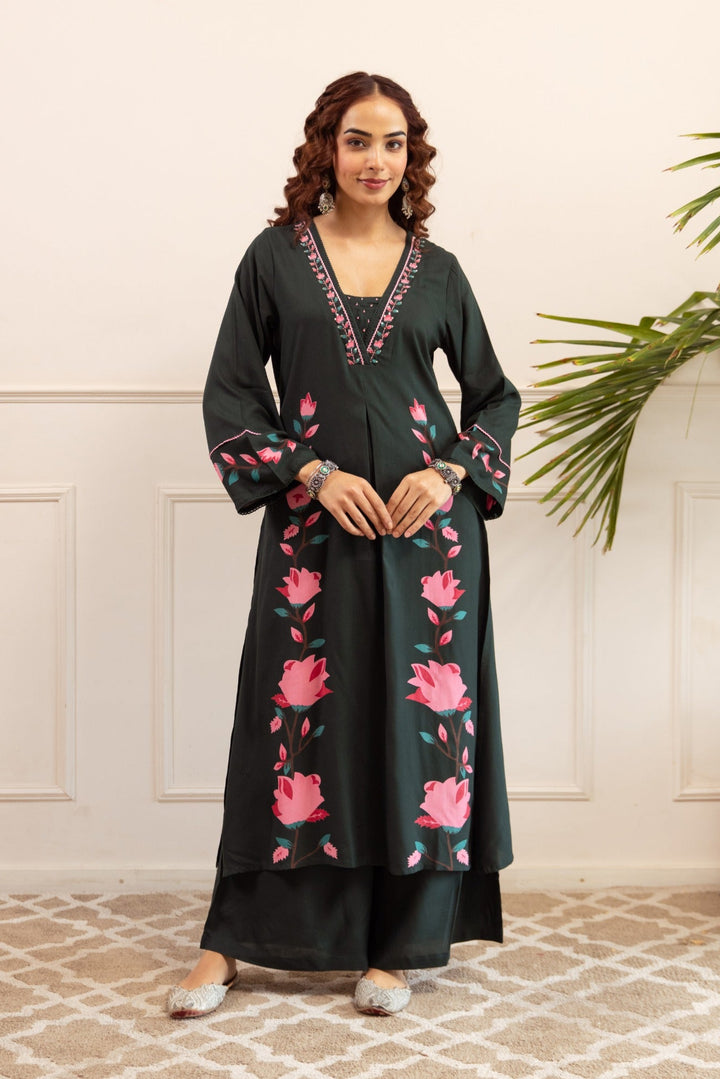 Sonpal Emerald printed kurta pant set