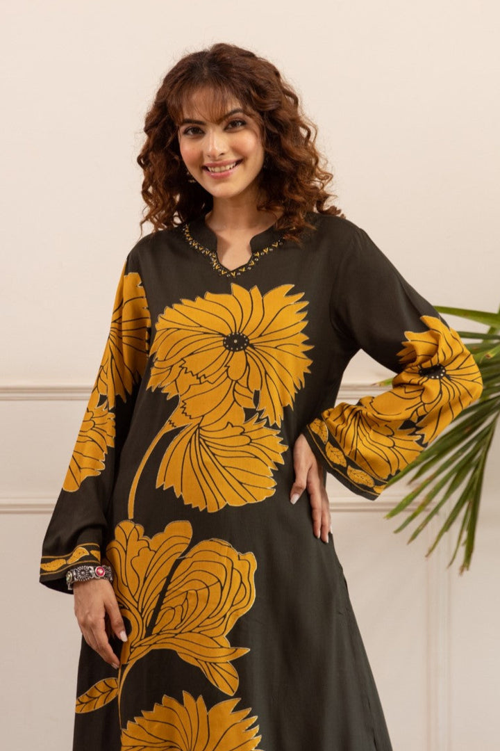Sonpal sable printed kurta pant set