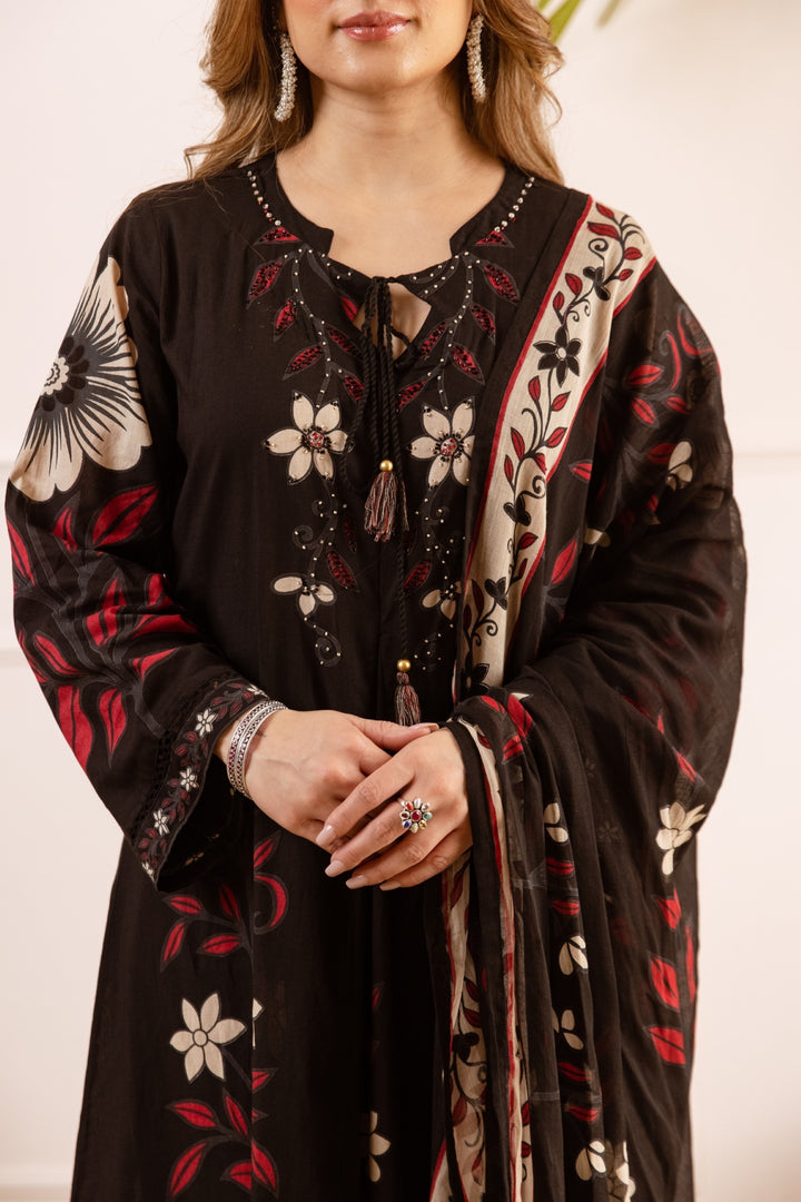 Karen Onyx cotton suit set