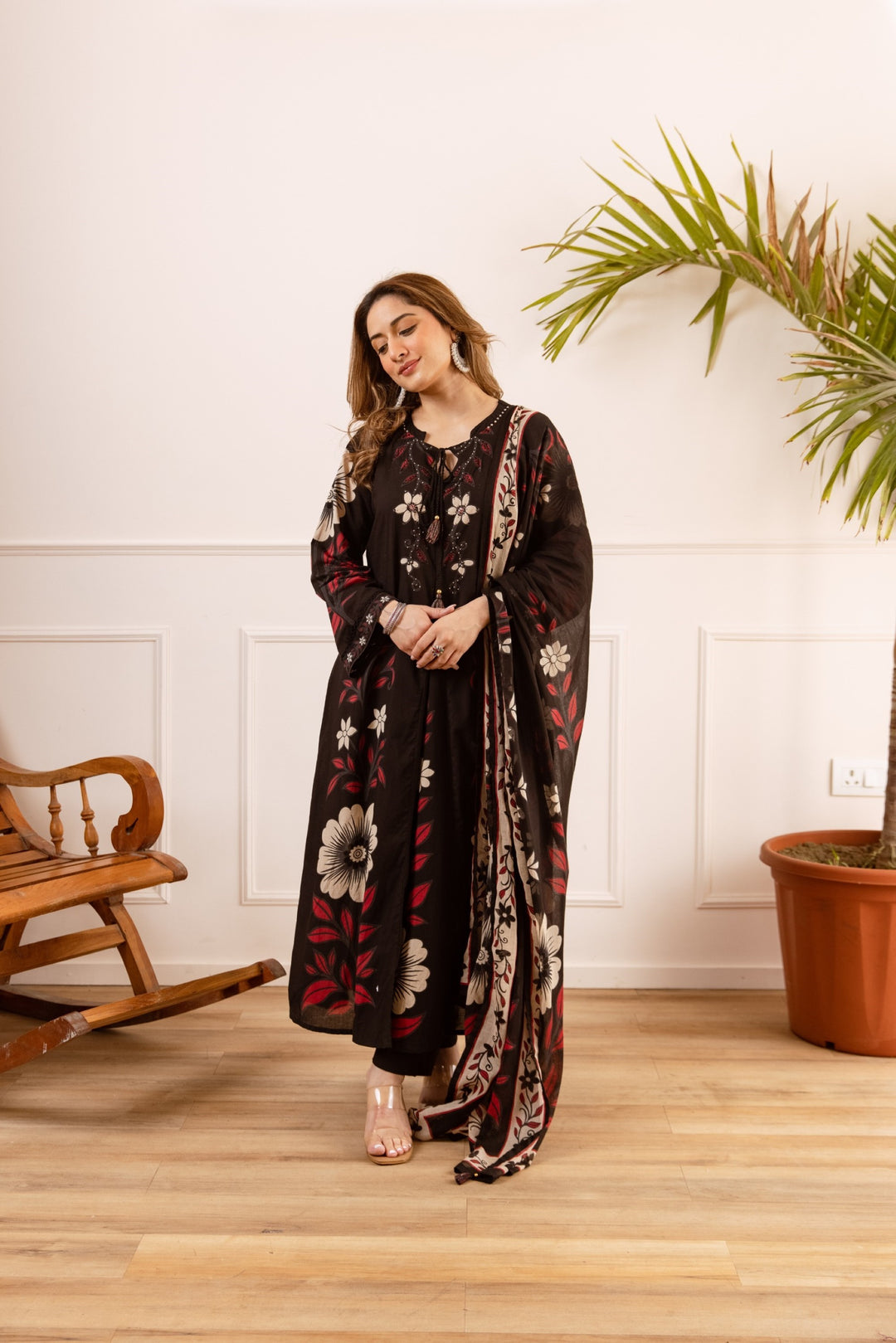 Karen Onyx cotton suit set