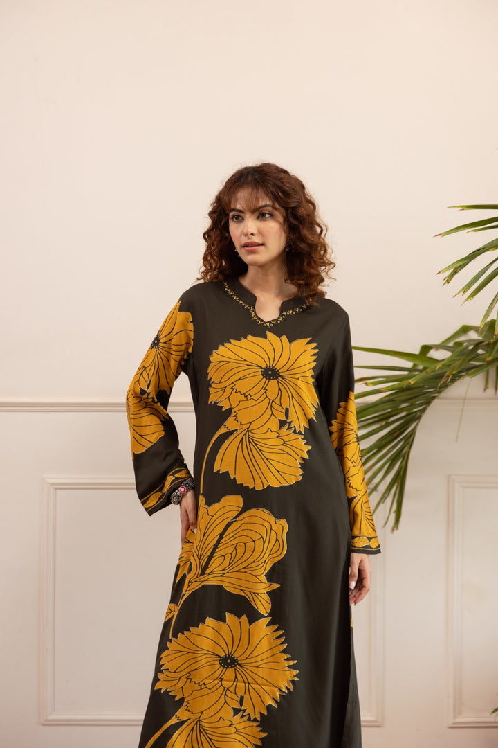 Sonpal sable printed kurta pant set