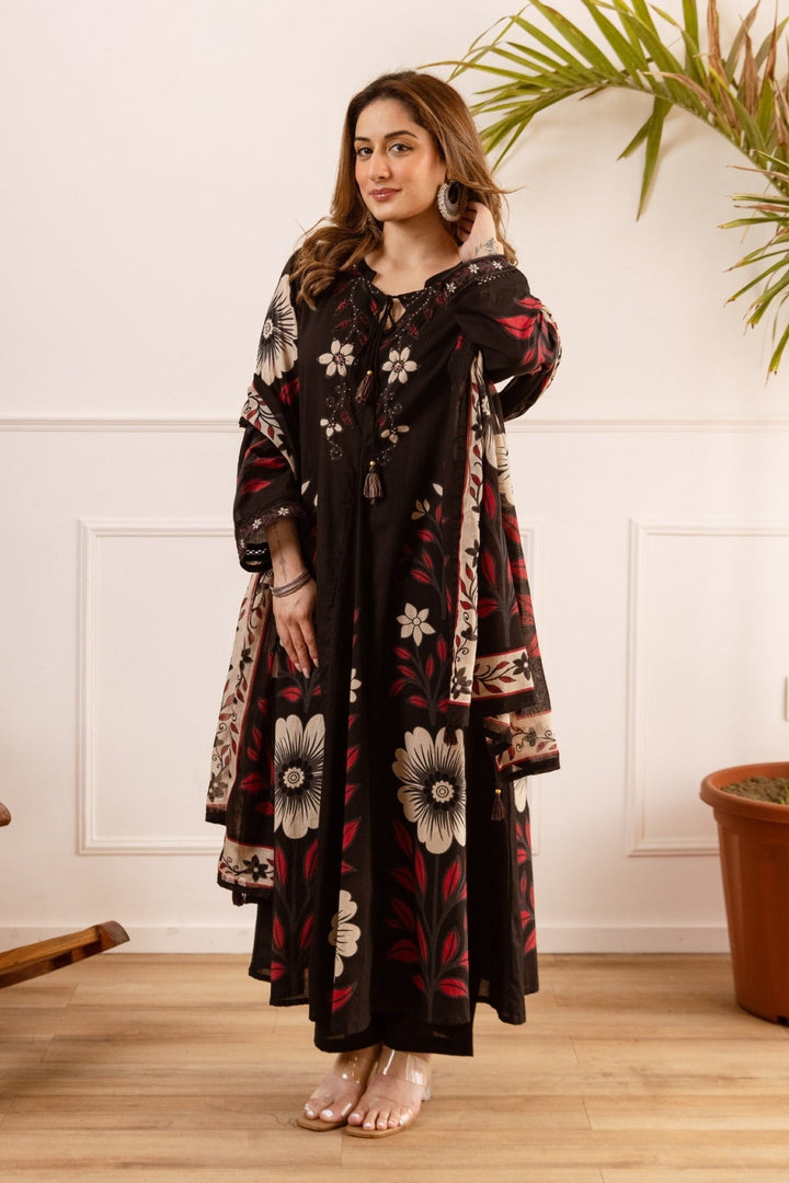 Karen Onyx cotton suit set