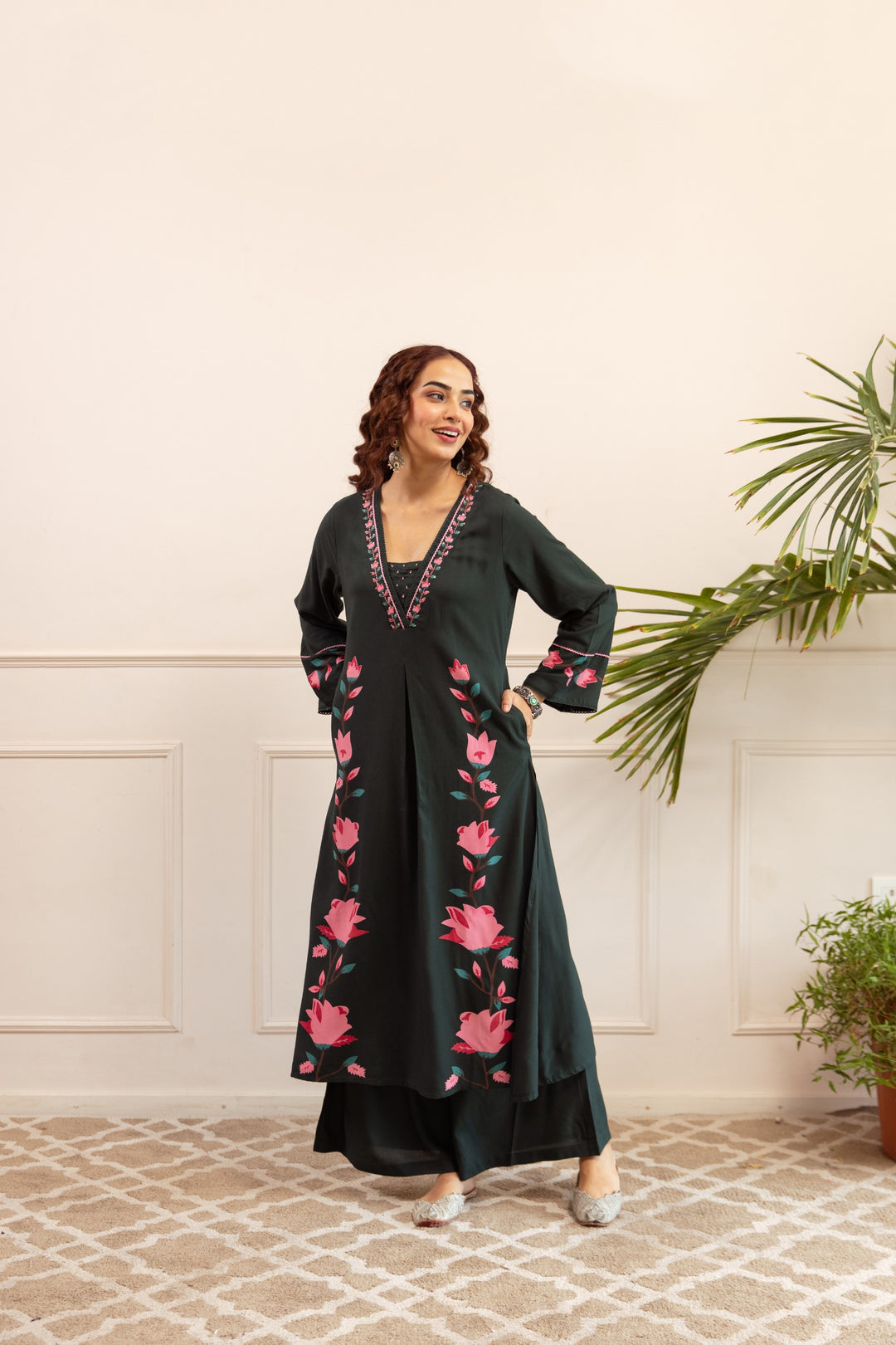 Sonpal Emerald printed kurta pant set